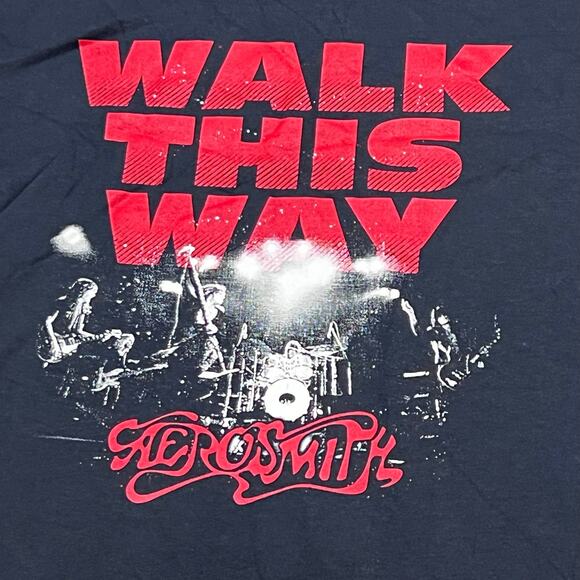 Aerosmith Walk This Way Shirt Large Black Graphic Official Store Licensed Shirt - Picture 2 of 4